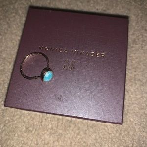 MONICA VINADER SIZE O (7) rose gold siren ring